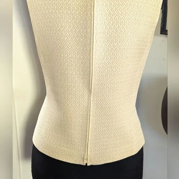 VTG MaxMara Pianoforte Wool Top 42 IT M Quiet Luxury Coastal 80s Chic Minimalist - Picture 8 of 11